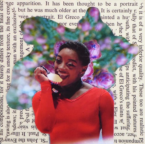 "thought to be a portrait" - Collage by Vashon Artist John Schuh