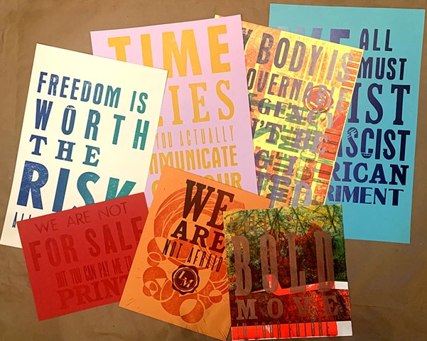Letterpress protest poster bundle