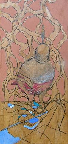 Jordan Quintero, Painting, Contemporary Art, Contemporary Figurative Painting, Mythological Art, Surrealist Art, Urban, Organic, Street Art, Trees, Transformation, Visonary Art