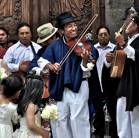 musicians, wedding in Otavalo, Ecuador