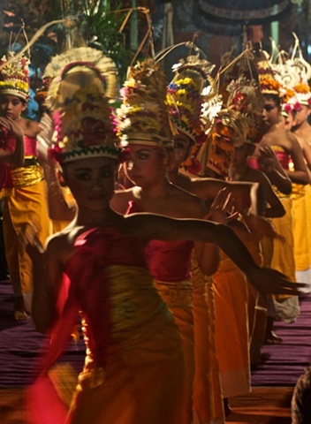 Young Dancers at a Temple Ceremony celebrating the Balinese New Year