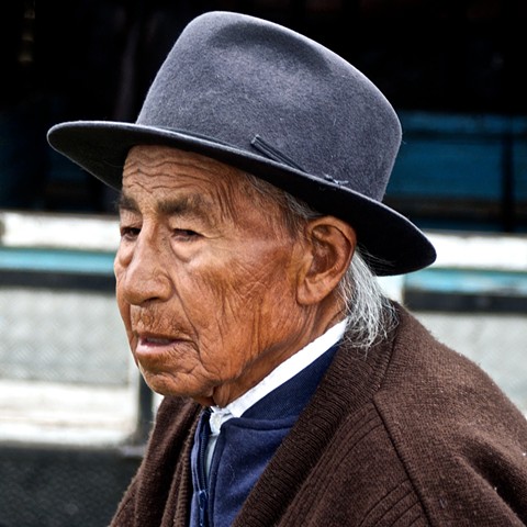 Elderly gentleman, Otavalo Market, Ecuador