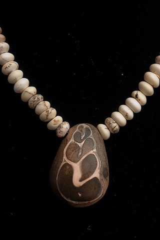 047 Marine Fossil and Bone Necklace