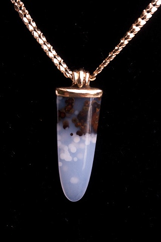 035 Agate and Gold Pendant