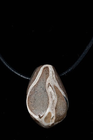 010 Fossil Necklace with Leather