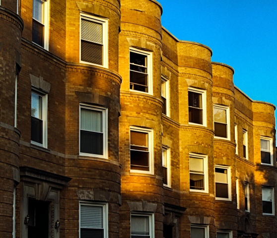 Rowhouses at Sunrise