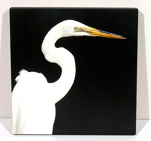 Bust of Egret in Profile