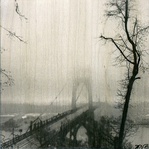 Fog over St Johns Bridge