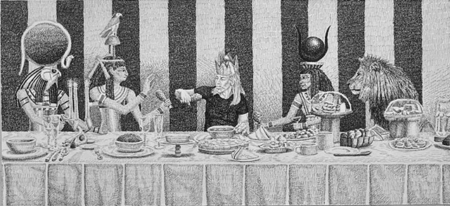 The Red Queen, Queen Alice and The White Queen Have A Feast