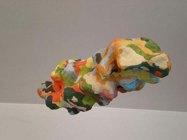 Challah18" x 9" x 6"Gouache, acrylic ink and wood filler on Sculptamold over EPS foam