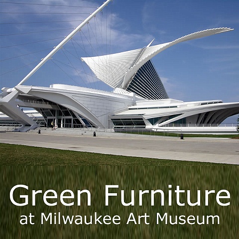 Green Furniture at Milwaukee Art Museum 
