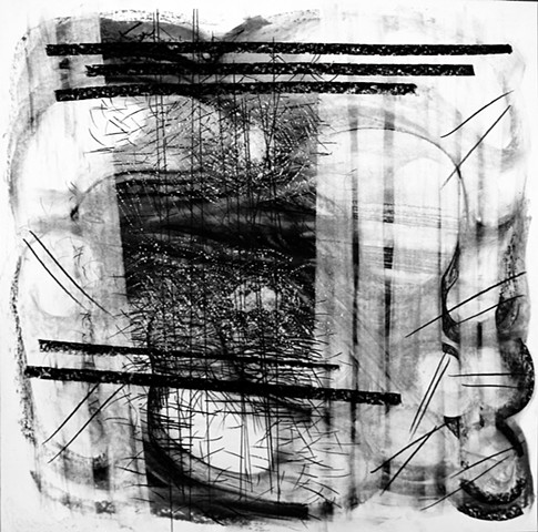 photo of abstract charcoal drawing by Matthew Stemler