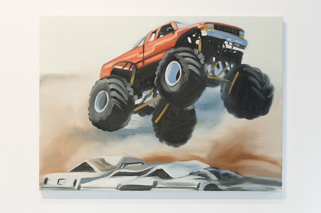 Heath Nock Oil Painting Sydney Australia Monster Truck Painting Outsider Gallery 