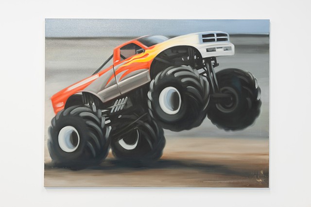 Heath Nock Oil Painting Sydney Australia Monster Truck Painting Outsider Gallery 