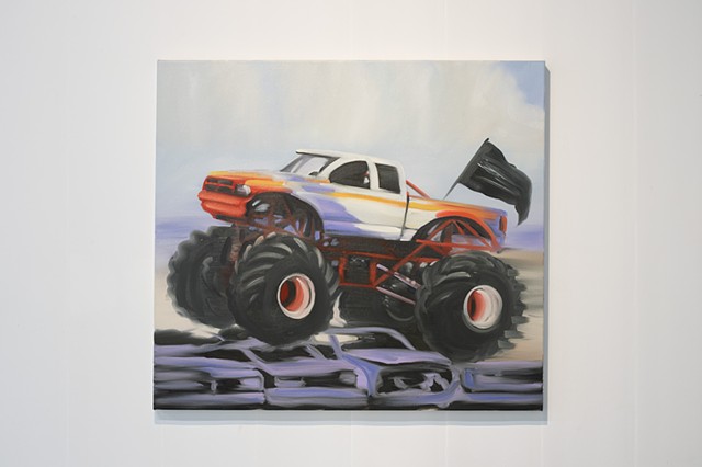 Heath Nock Oil Painting Sydney Australia Monster Truck Painting Outsider Gallery 