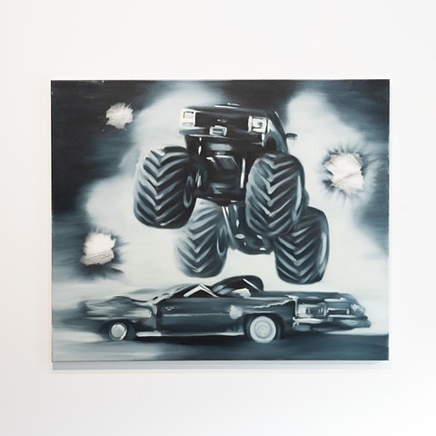 Heath Nock Oil Painting Sydney Australia Monster Truck Painting Outsider Gallery 