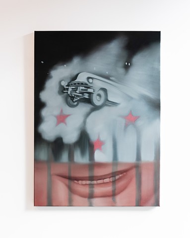 Heath Nock Oil Painting Sydney Australia Monster Truck Painting Outsider Gallery 