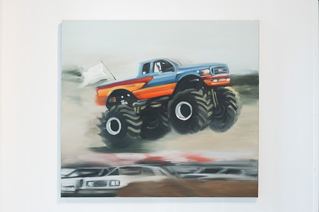Heath Nock Oil Painting Sydney Australia Monster Truck Painting Outsider Gallery 