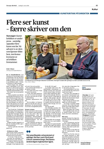 Coverage in Stavanger Aftenblad