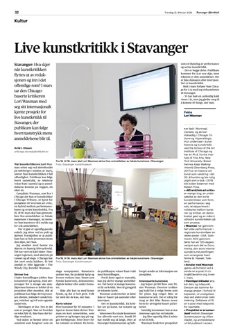Coverage in Stavanger Aftenblad