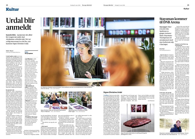Coverage in Stavanger Aftenblad
