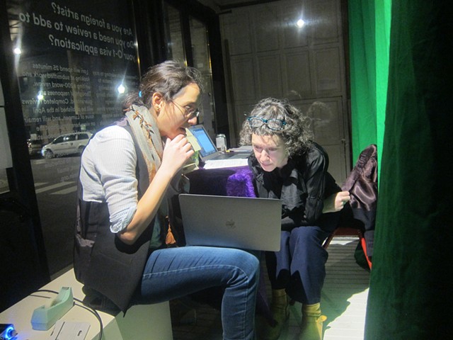Performance in Chicago

Lori in conversation with participating artist Maryam Faridani