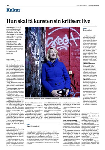 Coverage in Stavanger Aftenblad