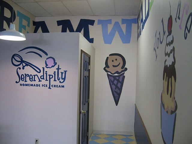 Serendipity Ice Cream parlor interior.