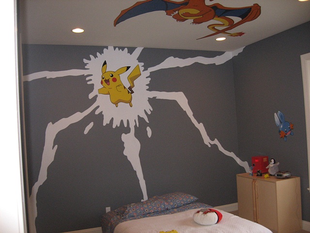 child's bedroom cartoon environment paint by the design deli