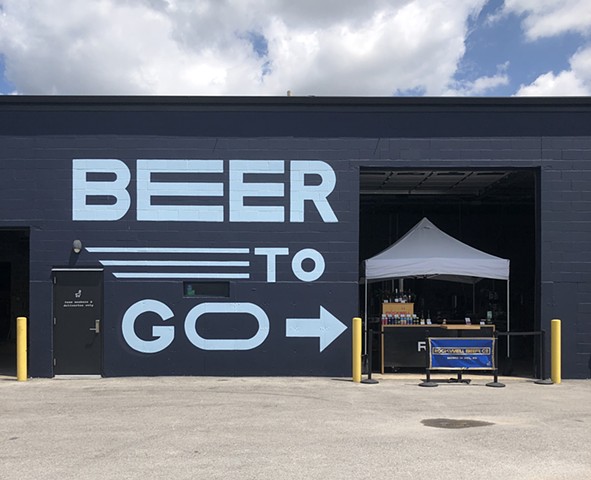 Beer to Go Sign, latex