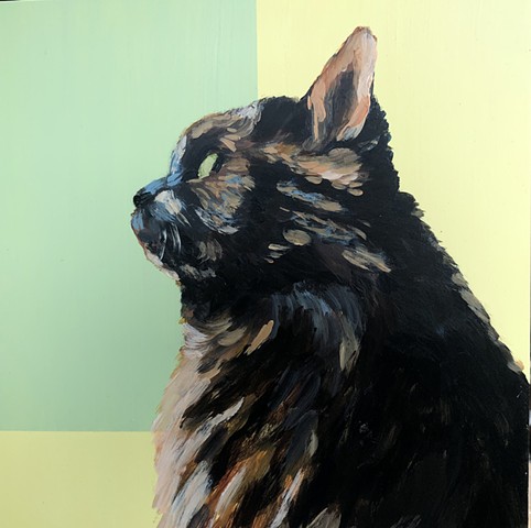 Cat acrylic portrait