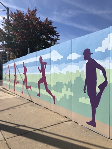running man mural, The Grove StL