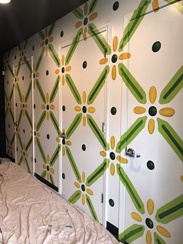 Lemon inspired wall pattern