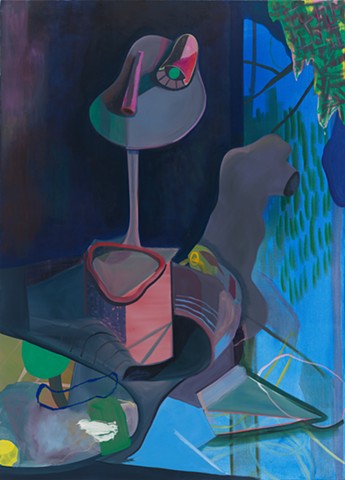 painting of abstract figure as modern still life by Michelle Wasson