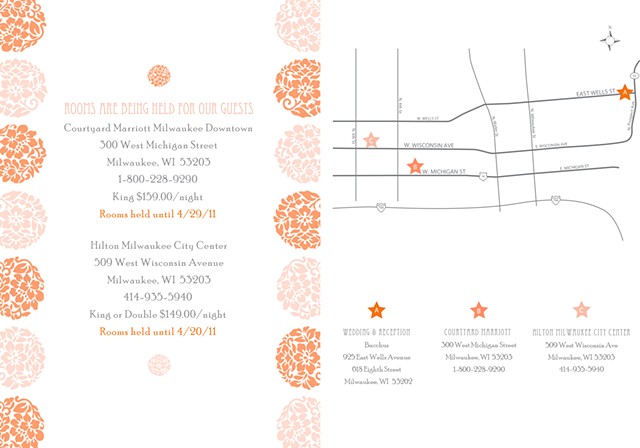 Wedding Reception Card and Map