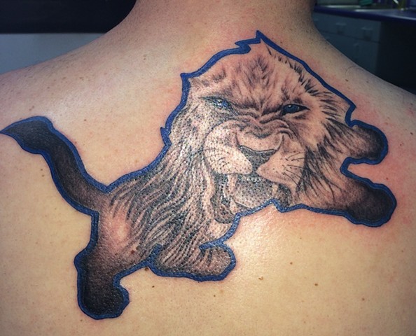 Detroit Lions tattoo