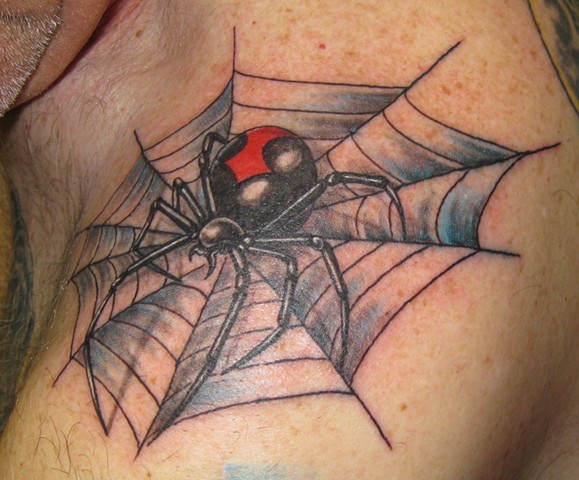 Spiderweb on shoulder