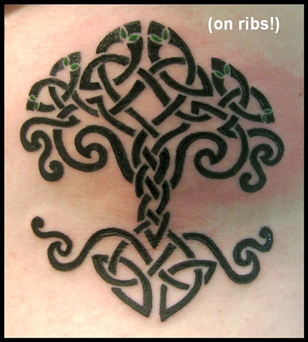 Celtic tree of life. Done on her ribs!