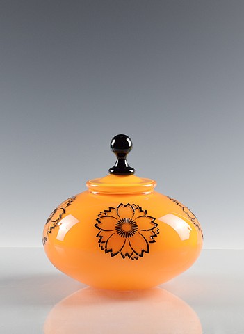 Floral on Tangerine