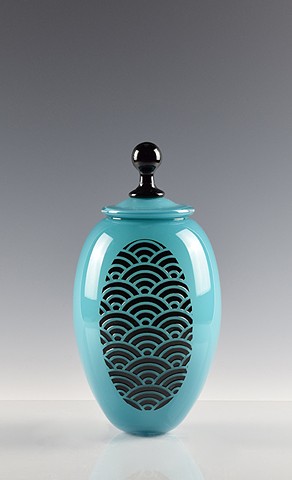 Seigaiha, Waves on Blue