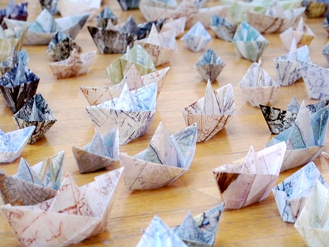 Estudio sobre Cartografía -Paper boats