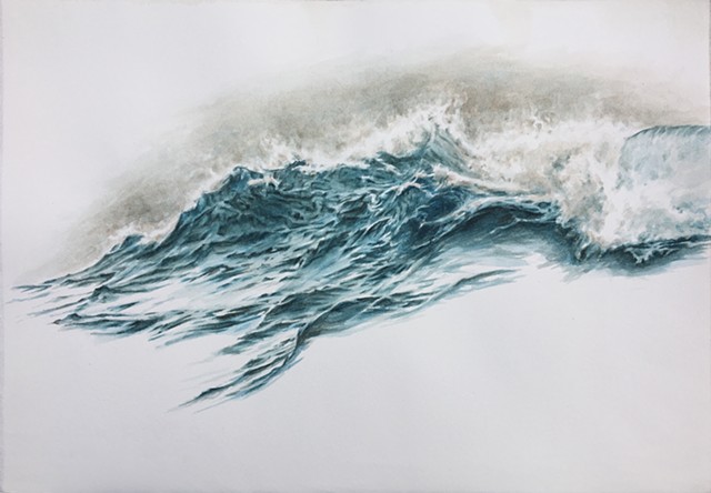 Storm Surf Watercolor 2