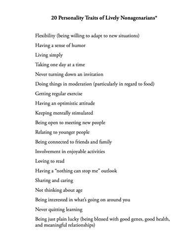 20 Personality Traits of Lively Nonagenarians
