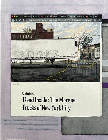 Morgue Trucks, New York City (detail)