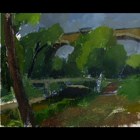 Christopher Dolan, Landscape, Painting, Oil on Paper, 2011, Washington,Christopher Dolan, Chris Dolan, Landscape, Oil on Paper, Painting DC