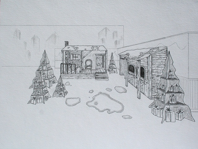 "Miracle on 34th Street" 

Pre-production drawing