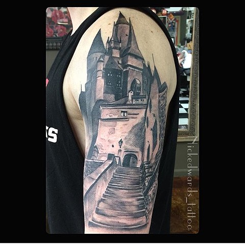 Castle from a book for  Diamonds and Rust Tattoo and Art  Facebook