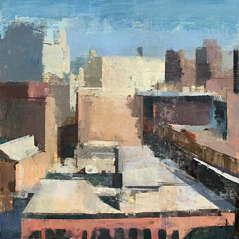 Late Day Composition. 30x30. Oil on Linen.