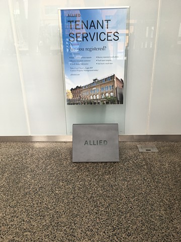 information display in Allied's atrium