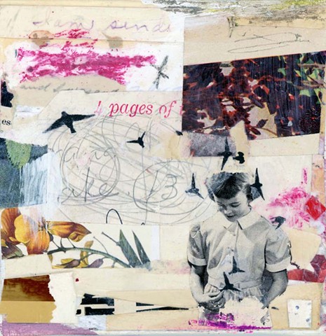 Angela Petsis; Paper collage; Angela Petsis art, vintage paper collage; original collage; mixed media; mixed media art; original art; collage; magazine collage; cut and paste; collage on canvas; hand made paper; collage art; handmade paper collage; origin